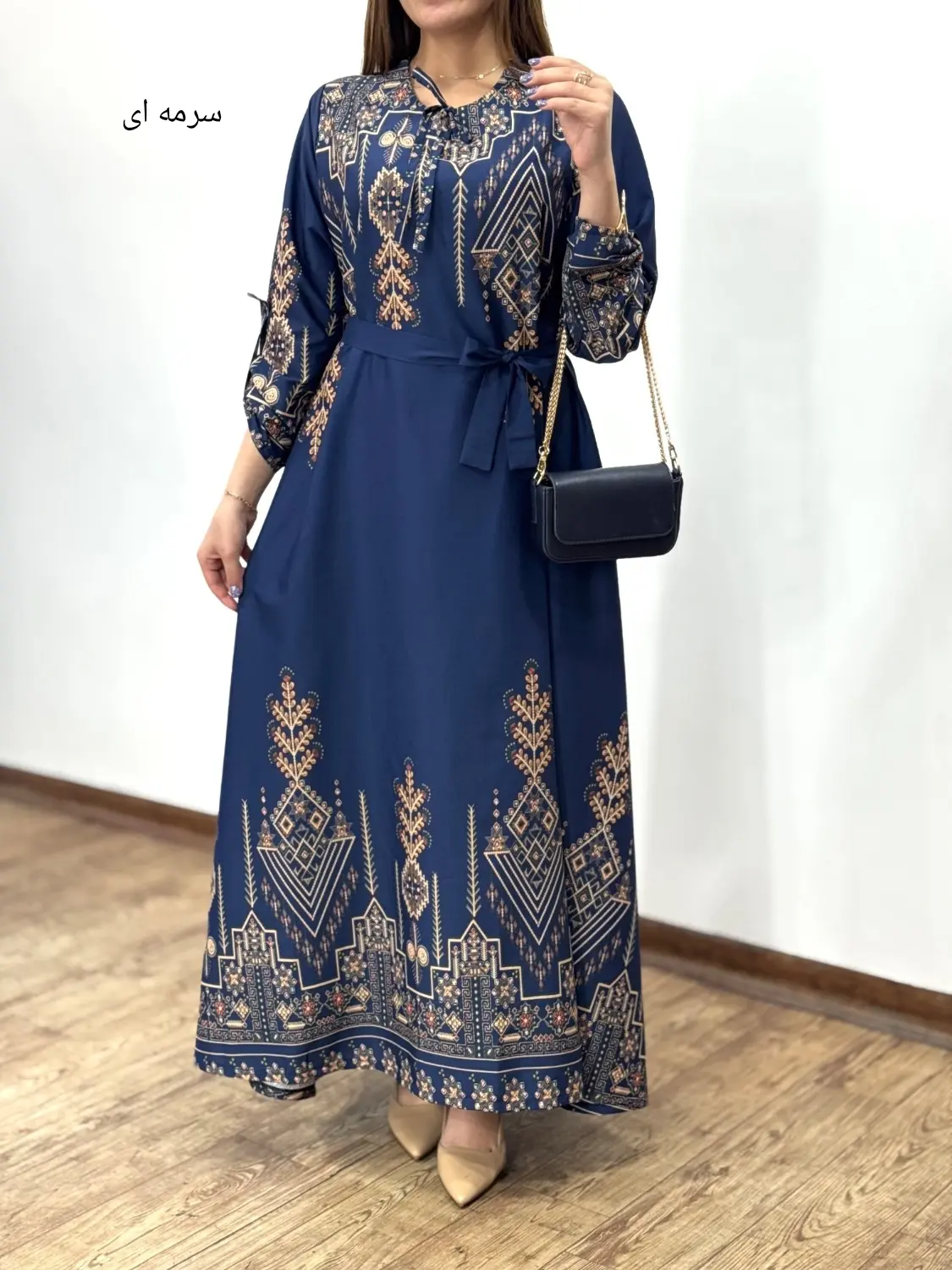 پیراهن بلند سوپر کلوش گل رخ